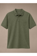 ErkekPolo Yaka T-shirt (Haki)
