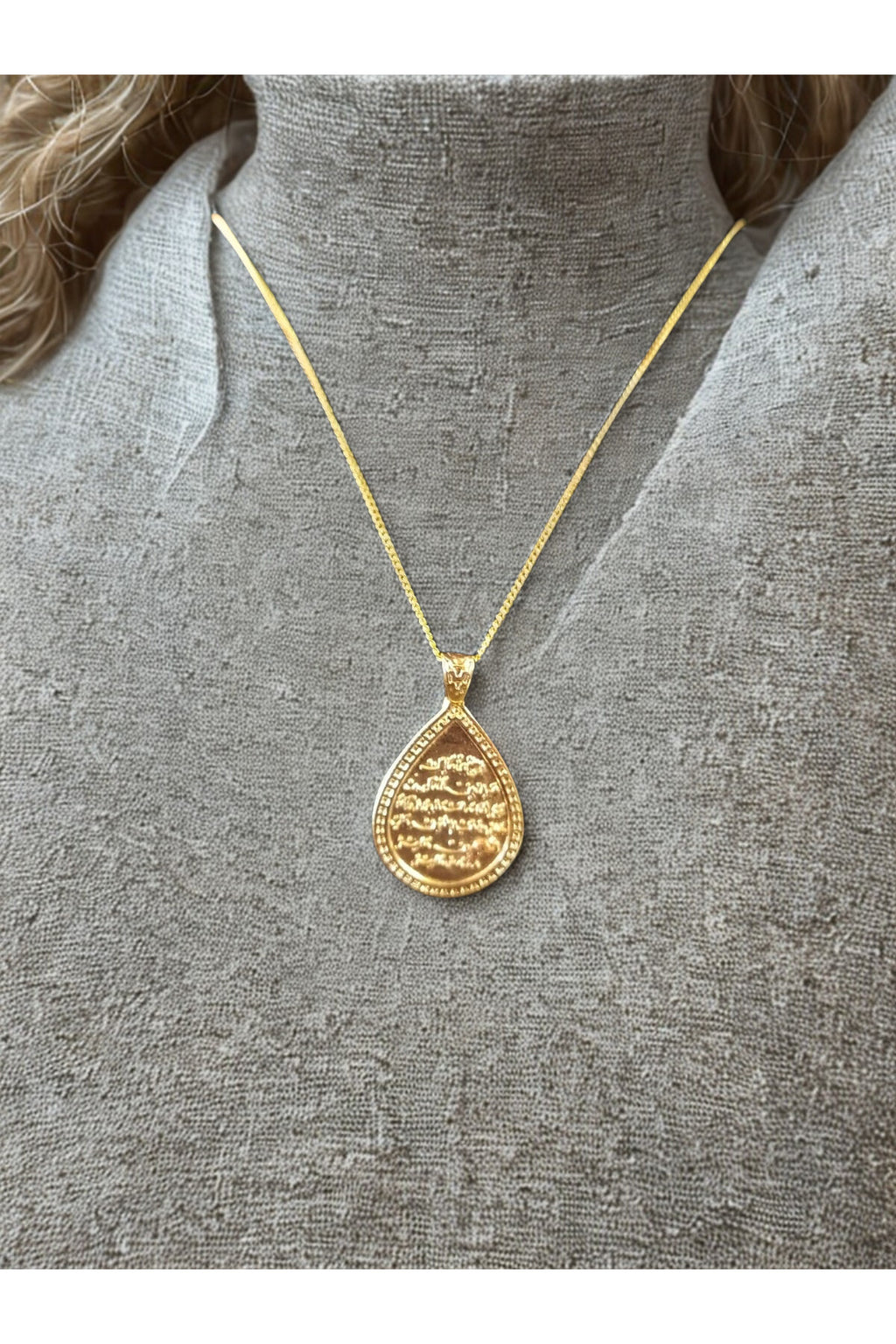 Kıtmır Dualı Gold Nazar Kolyesi