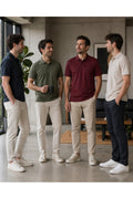 ErkekPolo Yaka T-shirt (Bordo)