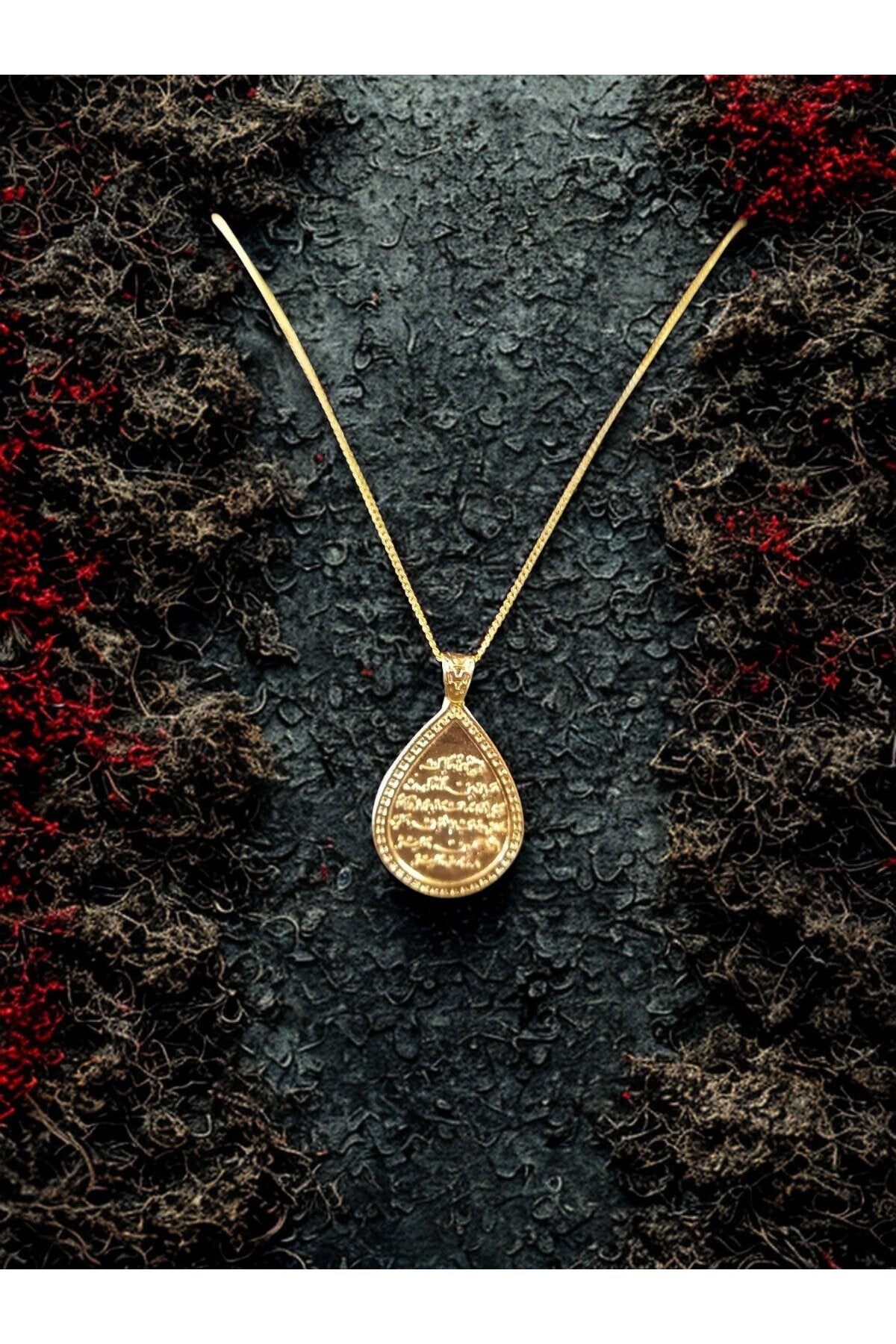 Kıtmır Dualı Gold Nazar Kolyesi