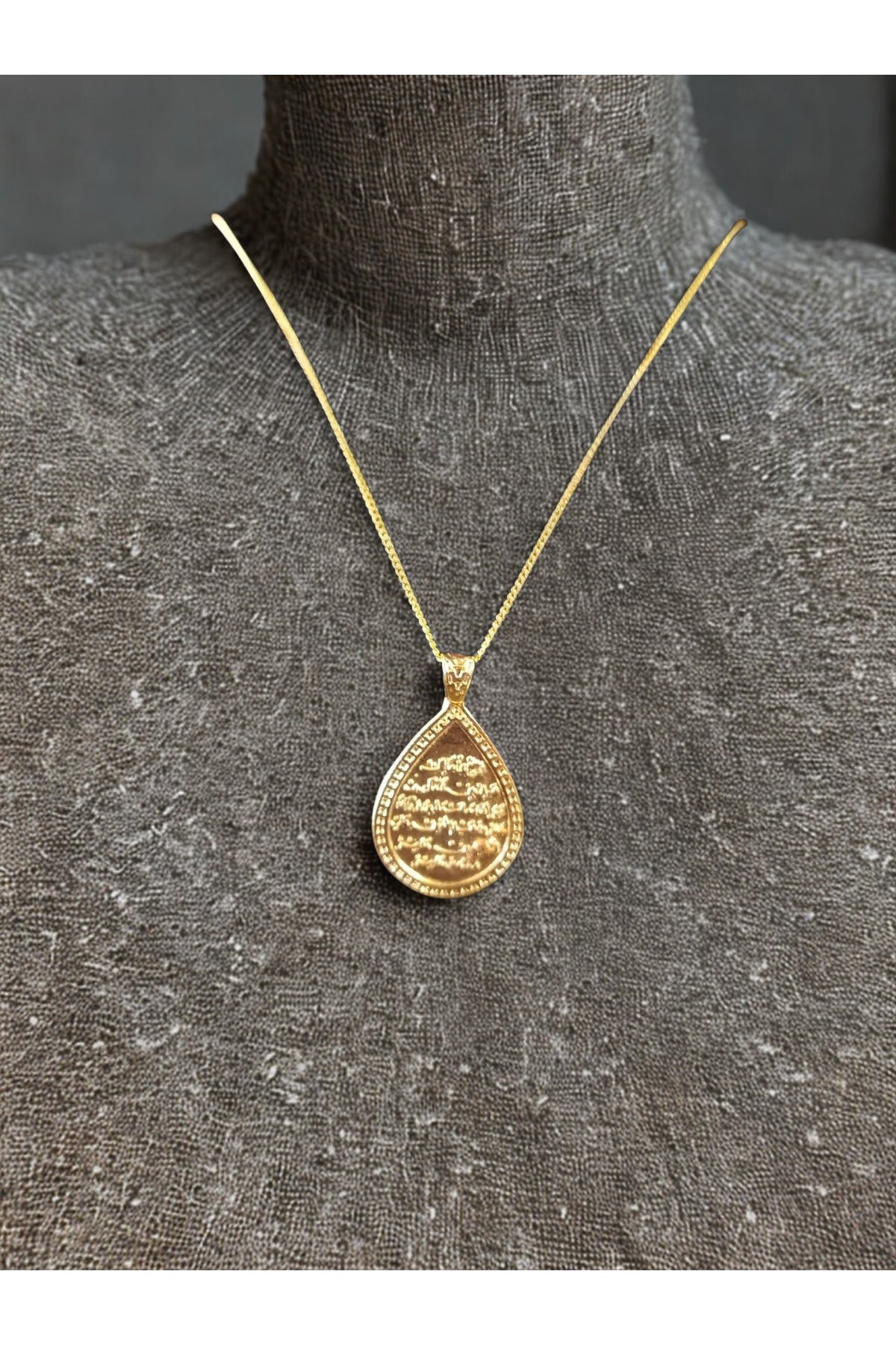 Kıtmır Dualı Gold Nazar Kolyesi
