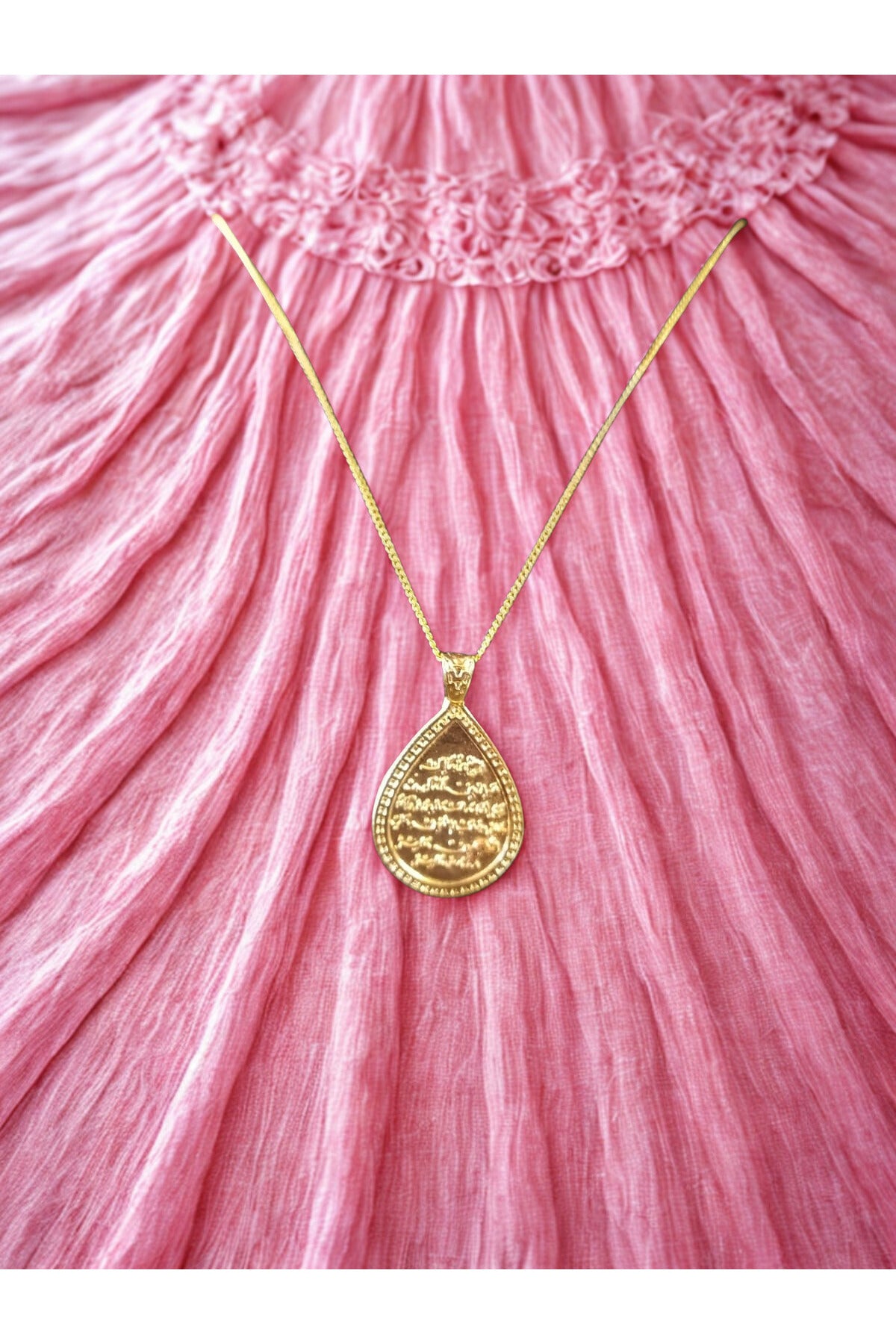 Kıtmır Dualı Gold Nazar Kolyesi