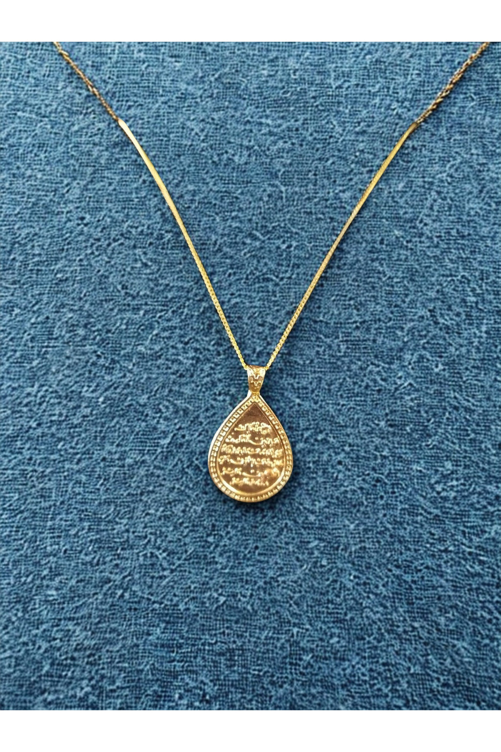 Kıtmır Dualı Gold Nazar Kolyesi