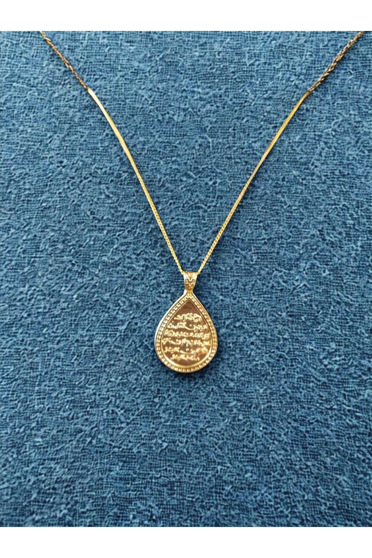 Kıtmır Dualı Gold Nazar Kolyesi